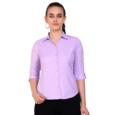Lilly Kelly Ladies Purple 3/4 Blouse