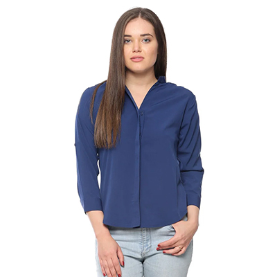 Lilly Kelly Ladies Royal Blue 3/4 Blouse