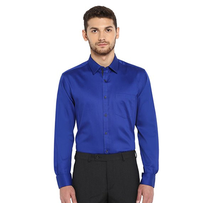 Lilly Kelly Men Royal Blue L/S Shirt