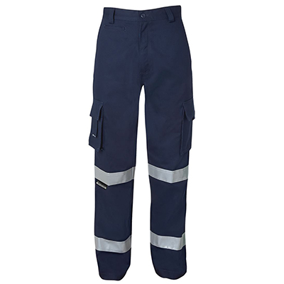 Rayya Cotton Drill Long Trousers Navy Blue Tape